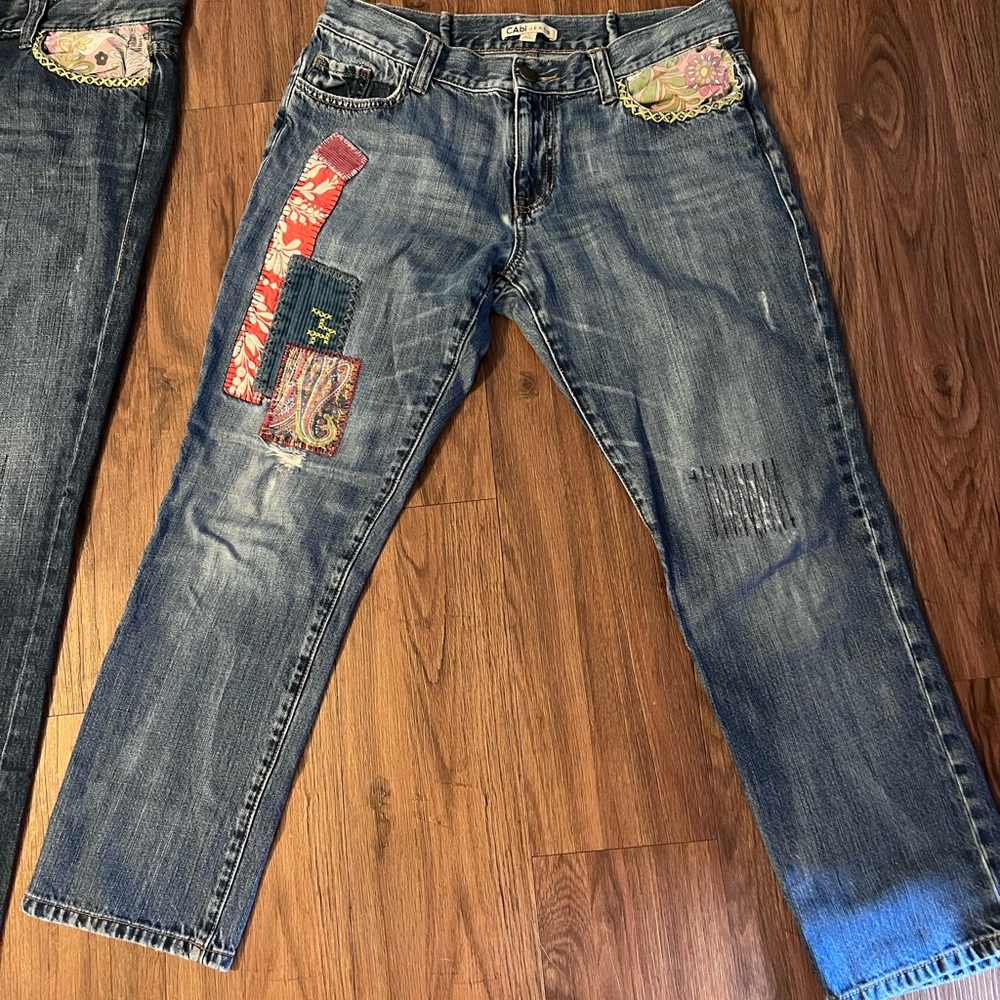Cabi patchwork jeans size 4